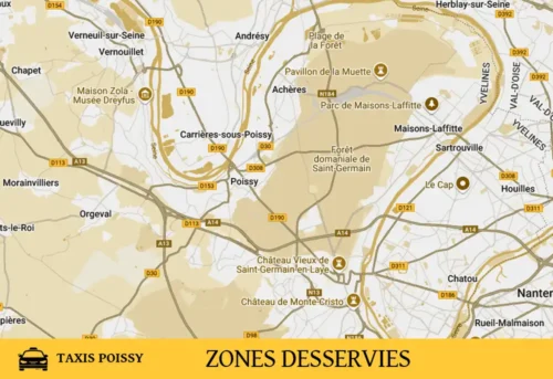 Zone desservies taxi poissy